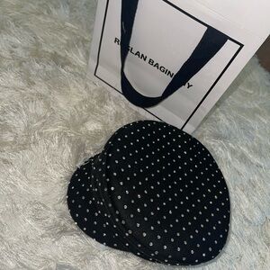 Ruslan Baginskiy Crystal Embellished Baker Boy Cap